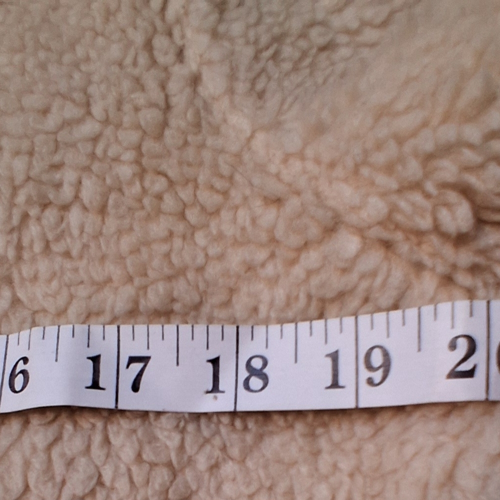 Patagonia Womens Divided Sky Sherpa Fleece Jacket Full Zip Pockets Ivory Size M - Picture 10 of 11